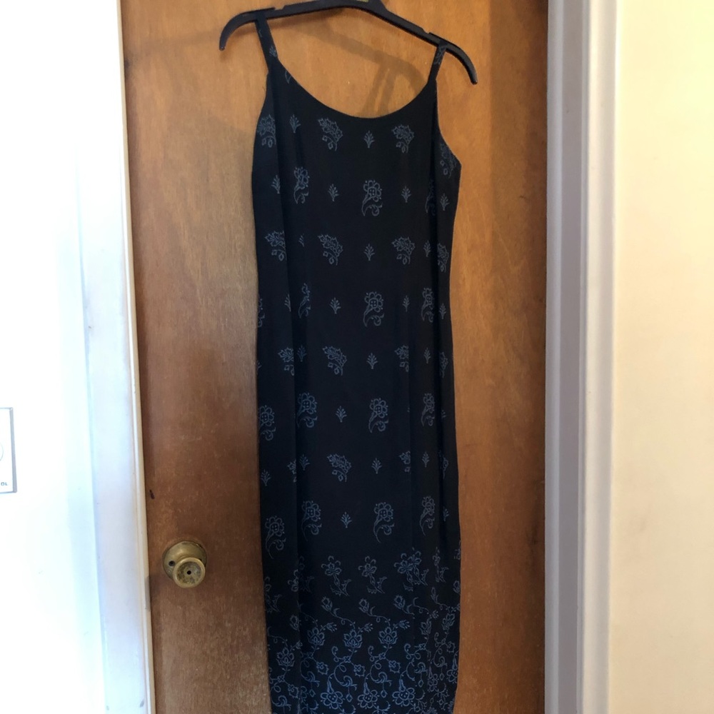 Black maxi dress.